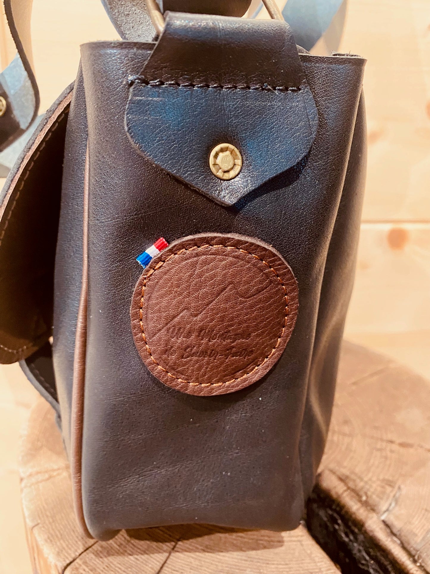 Sac Ophélie cuir python brillant et vieux rose