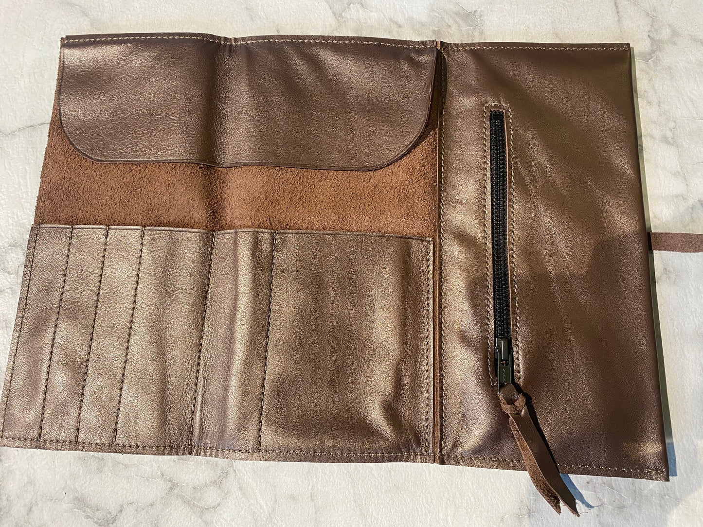 Pochette à maquillage rose poudré