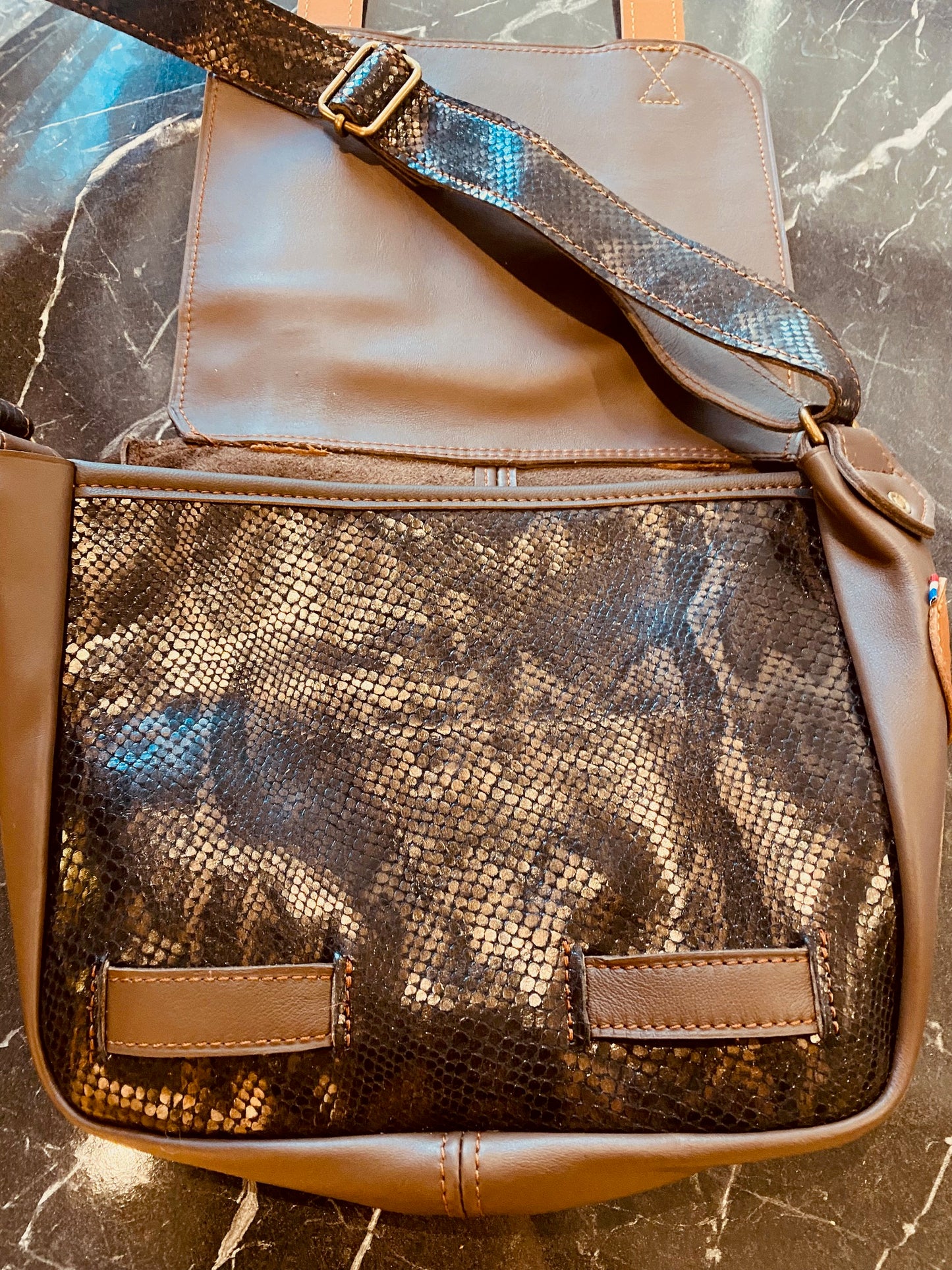 Sac Ophélie cuir python